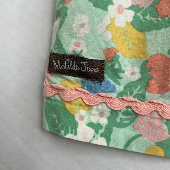 Matilda Jane Strawberry yellow and green sundress size 6 EUC - Picture 9 of 12